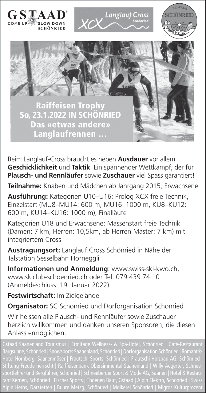 Raiffeisen Trophy, 23. Januar, Schönried