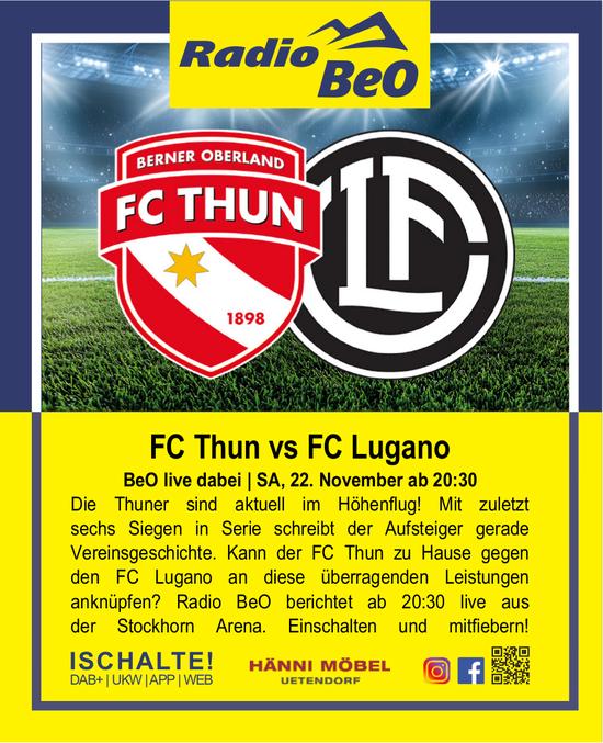 FC Thun vs FC Lugano, 22. November