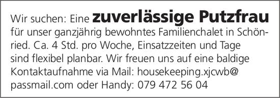 zuverlässige Putzfrau, Gesucht