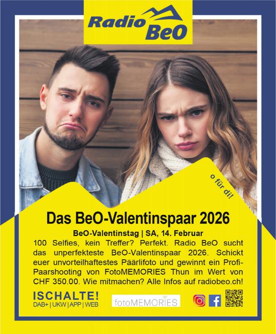 Radio BeO, Thun - Das BeO-Valentinspaar 2026