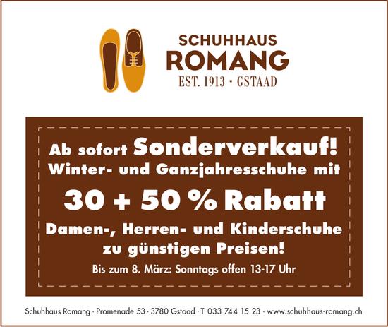 Schuhhaus Romang, Gstaad - Ab sofort Sonderverkauf!