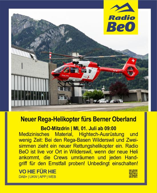 Radio BeO, Neuer Rega-Helikopter fürs Berner Oberland