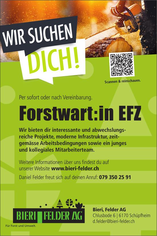 Forstwart:in EFZ, Bieri, Felder AG, Schüpfheim,  gesucht