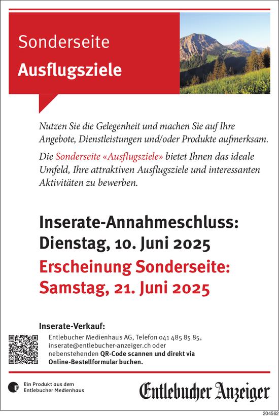 Entlebucher Medienhaus AG, Sonderseite Ausflugsziele