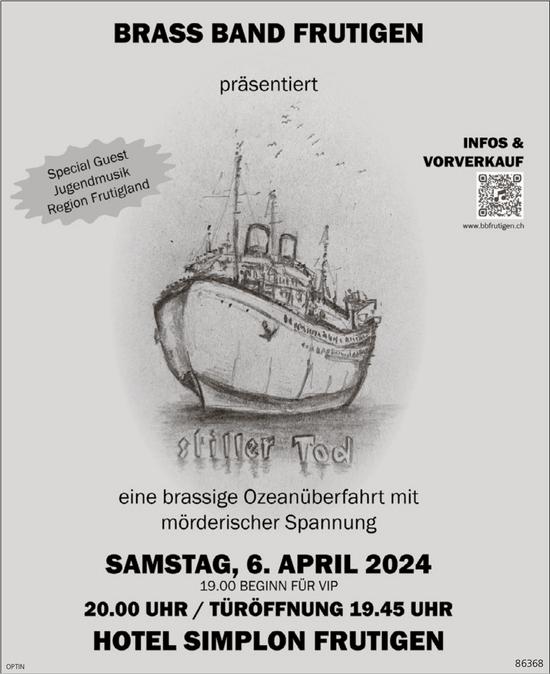 Konzert Brass Band, 6. April, Hotel Simplon, Frutigen