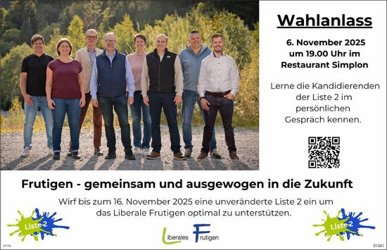 Wahlanlass, 6. November, Restaurant Simplon