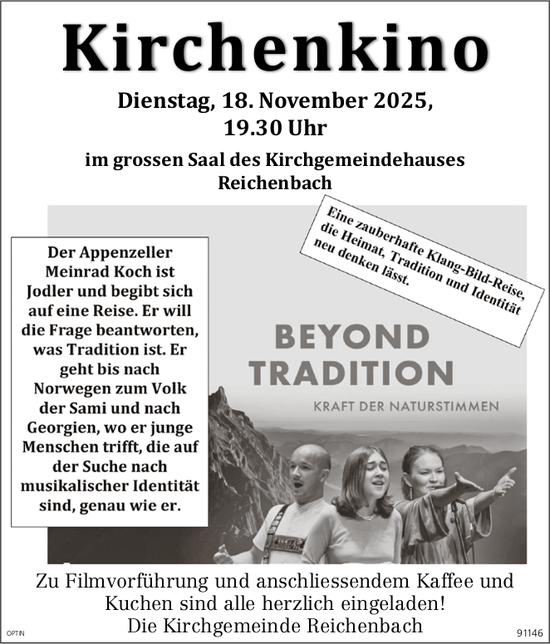 Kirchenkino, 18. November, Kirchgemeindehaus, Reichenbach