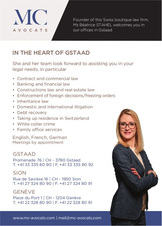 MC Avocats - In the heart of Gstaad