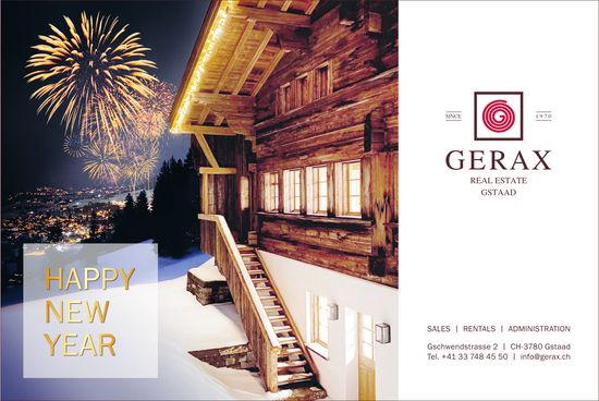 Gerax Real Estate, Gstaad - Happy New Year