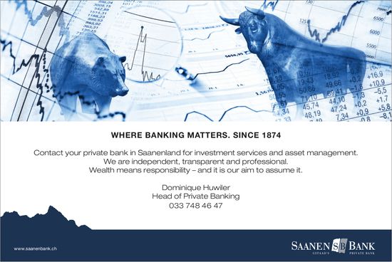 Saanen Bank - Where banking matters. Since 1874