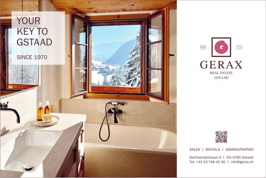 GERAX REAL ESTATE GSTAAD, YOUR KEY TO GSTAAD SINCE 1970