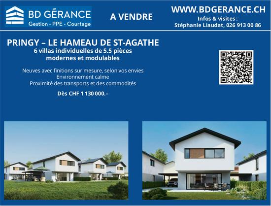 6 villas individuelles, 5½ pièces, Pringy, à vendre