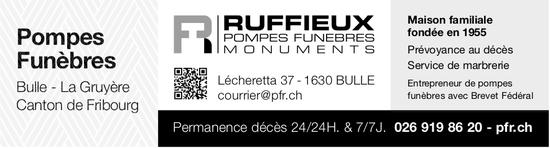 Pompes Funèbres Ruffieux, Bulle - Prévoyance au décès