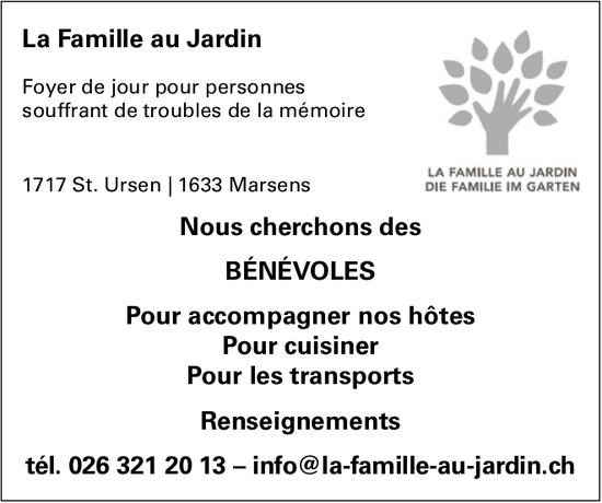 Bénévoles, la Famille au Jardin, Marsens, recherché-s