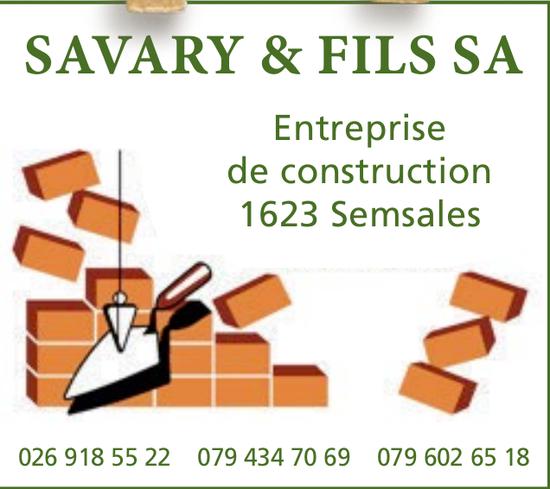 SAVARY & FILS SA, Semsales - Entreprise de construction