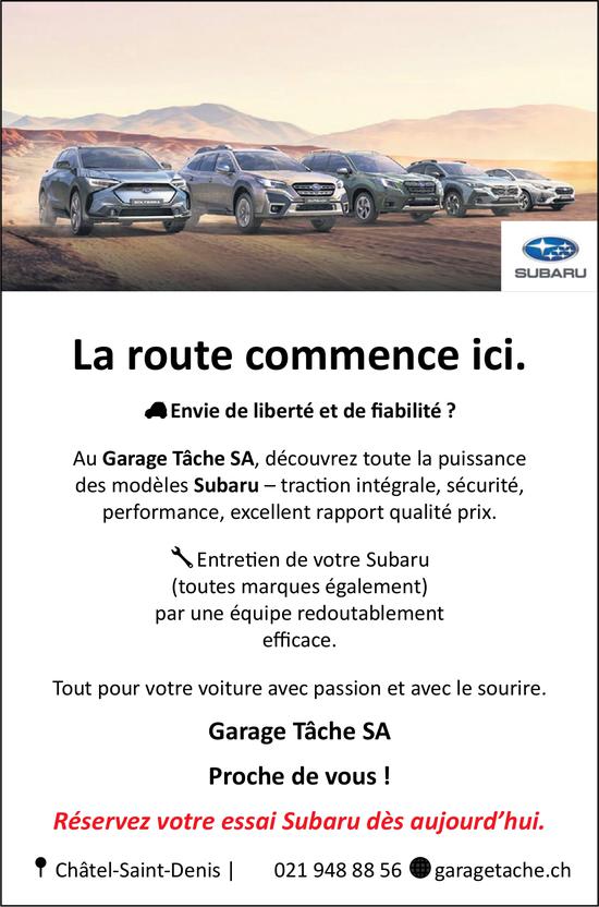 Garage Tâche SA, Châtel-Saint-Denis - La route commence ici.
