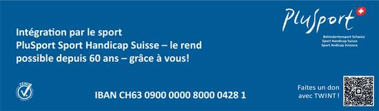 PluSport Sport Handicap Suisse – le rend possible depuis 60 ans – grâce à vous!