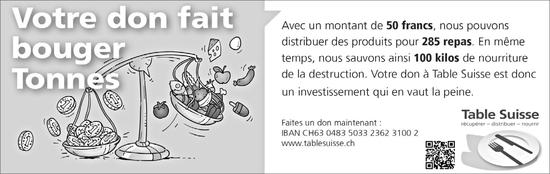 Tablesuisse, Votre don fait bouger Tonnes