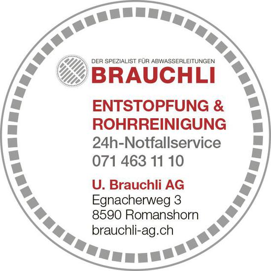 U. Brauchli Ag, Romanshorn - Entstopfung & Rohrreinigung