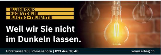 Ellenbroek Hugentobler Elektro+Telematik, Romanshorn - Weil wir Sie nicht im Dunkeln lassen.