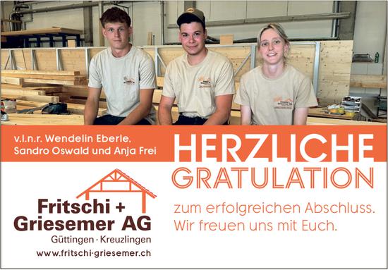 Fritschi + Griesemer AG, Abschlussprüfung bestanden!