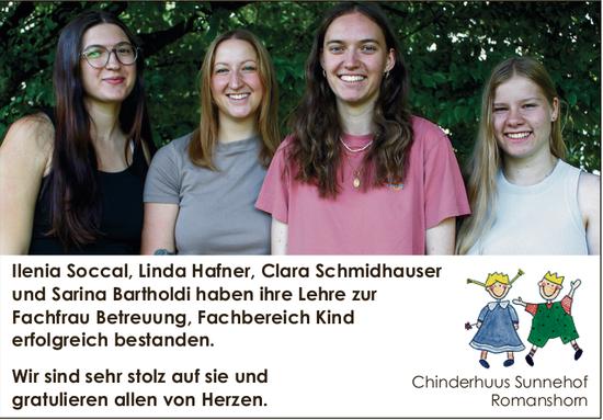 Chinderhuus Sunnehof, Romanshorn - Abschlussprüfung bestanden!