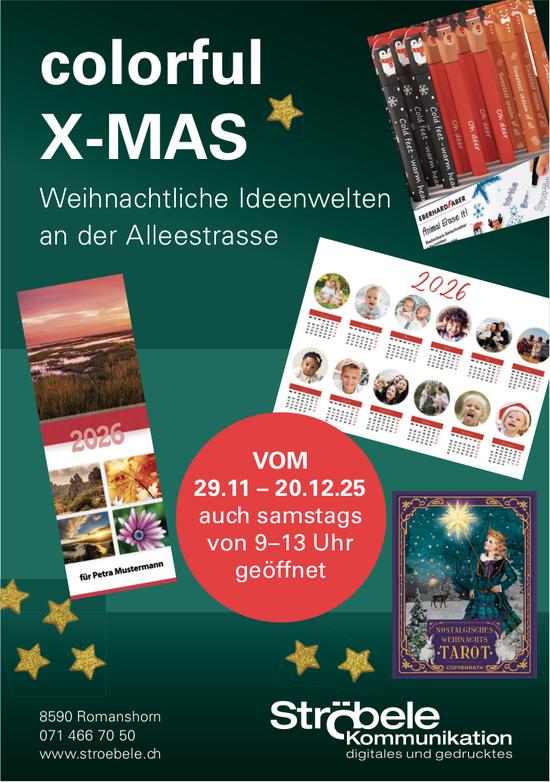 Ströbele Kommunikation, Romanshorn - Weihnachtliche Ideenwelten an der Alleestrasse