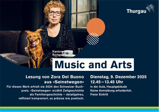 Lesung von Zora Del Buono, 9. Dezember, Kantonsschule Romanshorn