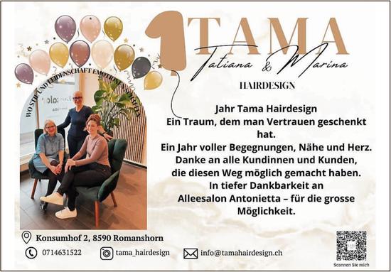 Tama Hairdesign, Romanshorn - Ein Jahr voller Begegnungen, Nähe und Herz.