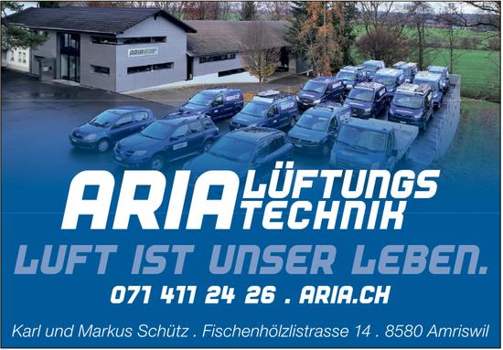 ARIA Lüftungs Technik, Amriswil - Luft ist unser Leben.