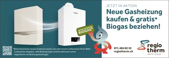 regiotherm, Neue Gasheizung kaufen & gratis* Biogas beziehen!