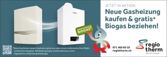 regiotherm, Neue Gasheizung kaufen & gratis* Biogas beziehen!