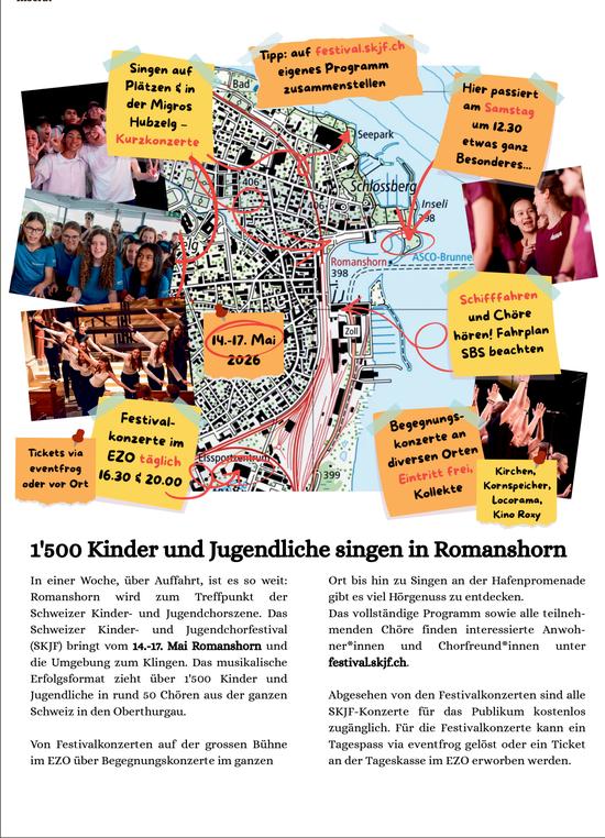 Schweizer Kinder- und Jugendchorfestival (SKJF), 14.–17. Mai