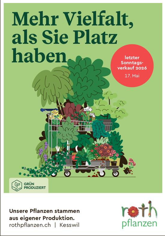 roth pflanzen, Kesswil - Mehr Vielfalt, als Sie Platz haben