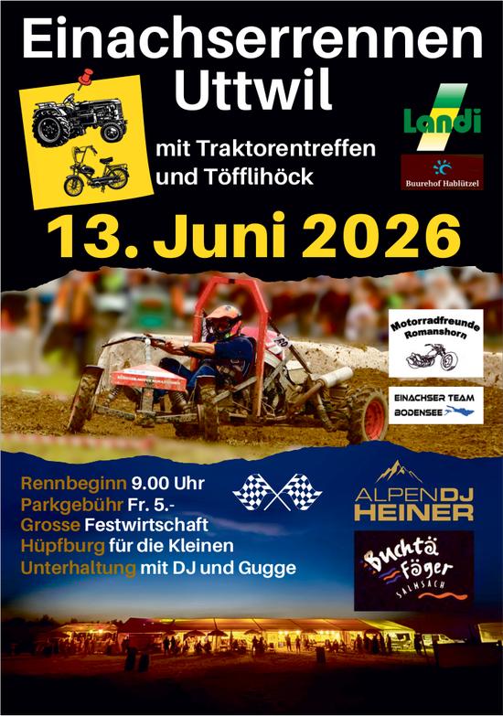 Einachserrennen Uttwil, 13. Juni