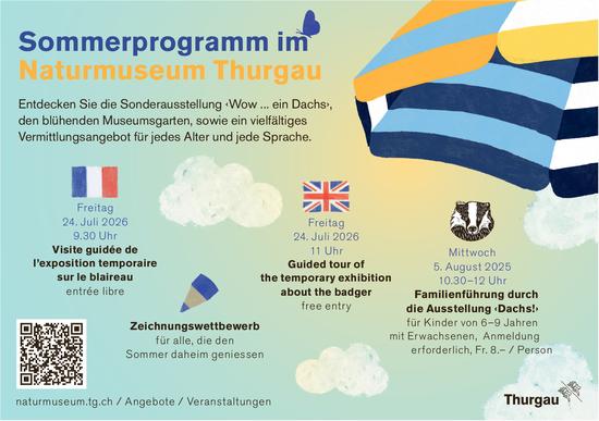 Sommerprogramm im Naturmuseum Thurgau, 24. Juli - 5. August