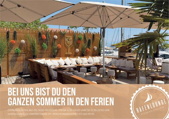 HAFENLOUNGE, ROMANSHORN - Bei uns bist Du den ganzen Sommer in den Ferien