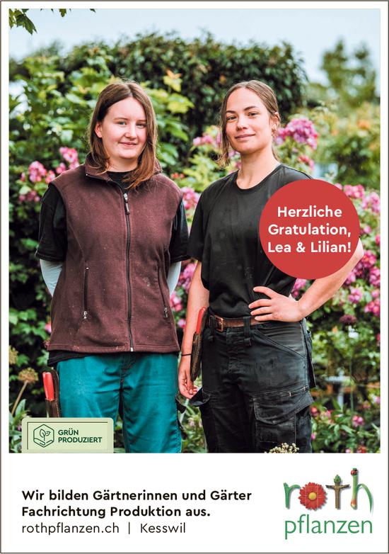 roth pflanzen, Kesswil - Wir bilden Gärtnerinnen und Gärtner Fachrichtung Produktion aus.
