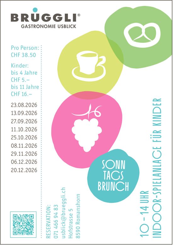 SONNTAGS BRUNCH, 23. August - 20. Dezember, Romanshorn