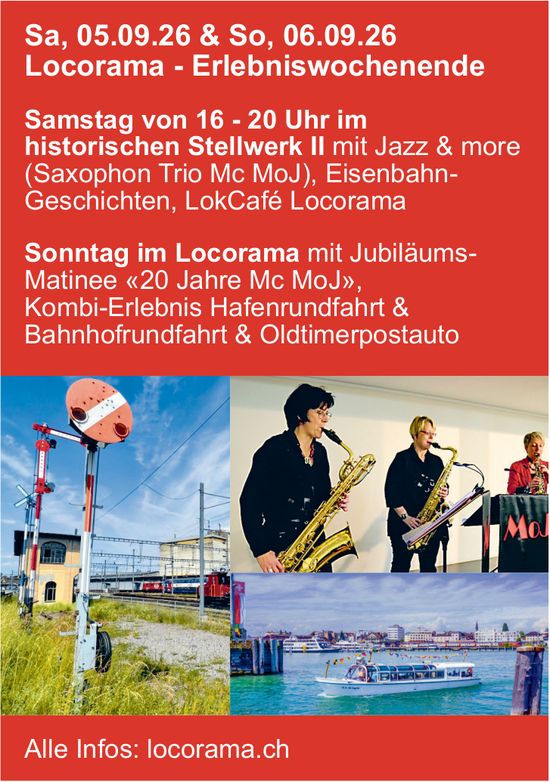 Locorama – Erlebniswochenende, 5. - 6. September, Locorama