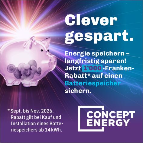 CONCEPT ENERGY, Energie speichern – langfristig sparen!