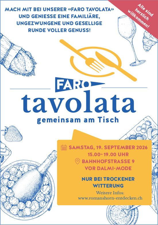 FARO tavolata, 19. September, vor Dalmi-Mode
