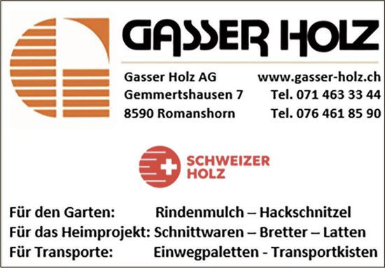Gasser Holz AG, Romanshorn - Für den Garten: Rindenmulch – Hackschnitzel