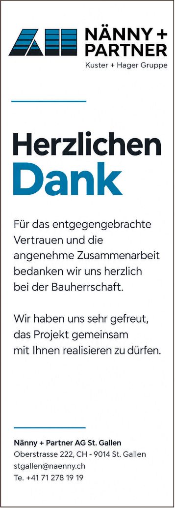 Nänny + Partner AG, St. Gallen - Herzlichen Dank