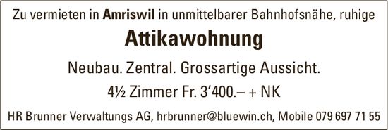 Attikawohnung, 4½ Zimmer-Wohnung, Amriswil, zu vermieten