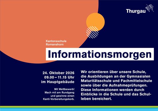 Informationsmorgen, 24. Oktober, im Hauptgebäude