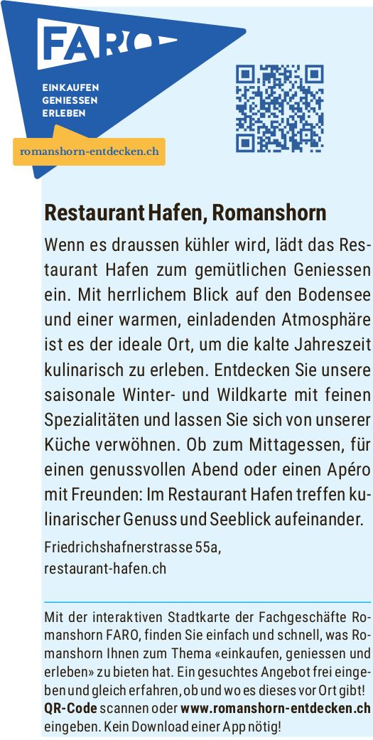 Romanshorn Entdecken, Restaurant Hafen