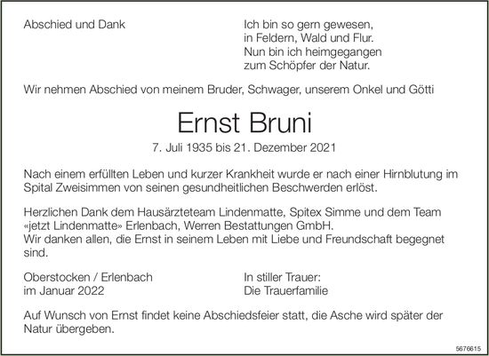 Bruni Ernst, im Januar 2022 / TA + DS