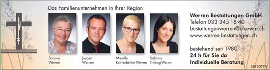 Werren Bestattungen GmbH - Das Familienunternehmen in Ihrer Region