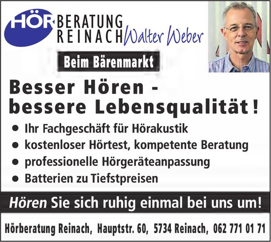 Hörberatung Walter Weber, Reinach - Besser Hören - bessere Lebensqualıtat